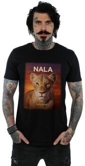 Disney Heren The Lion King Movie Nala Poster T-Shirt (Zwart) - maat