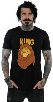 Disney Heren The Lion King Mufasa Koning T-Shirt (Zwart) - 4XL
