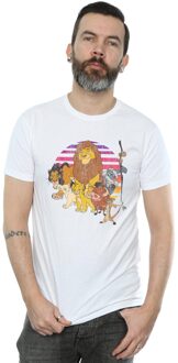 Disney Heren The Lion King Pride Familie T-shirt (Wit) - 5XL