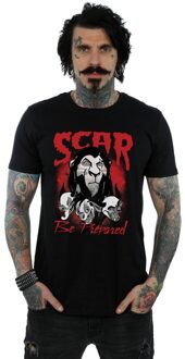 Disney Heren The Lion King Scar Wees Voorbereid T-Shirt (Zwart) - 2XL