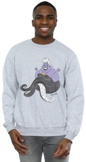 Disney Heren The Little Mermaid Classic Ursula Sweatshirt (Sportgrijs) - maat L Lichtgrijs