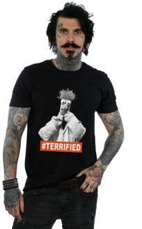 Disney Heren The Muppets Beaker Doodsbang T-Shirt (Zwart) - maat