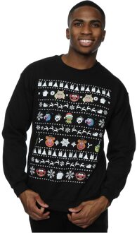 Disney Heren The Muppets Kerstmis Hoofden Sweatshirt (Zwart) - maat 3XL