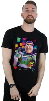 Disney Heren Toy Story 4 Buzz Lightyear Poster T-Shirt (Zwart) - 2XL