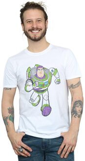 Disney Heren Toy Story 4 Classic Buzz Lightyear T-Shirt (Wit) - maat