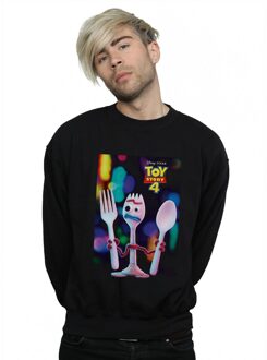 Disney Heren Toy Story 4 Forky Poster Sweatshirt (Zwart)
