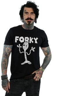 Disney Heren Toy Story 4 Forky T-Shirt (Zwart) - maat 5XL