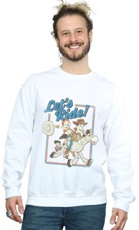Disney Heren Toy Story 4 Let´s Ride Sweatshirt (Wit) - maat 5XL