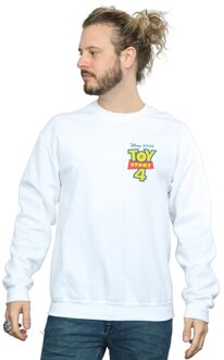 Disney Heren Toy Story 4 Logo Borst Print Sweatshirt (Wit) - M