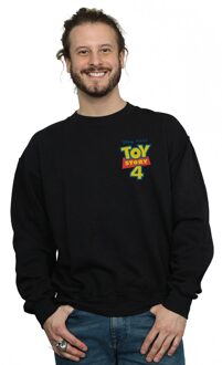 Disney Heren Toy Story 4 Logo Borst Print Sweatshirt (Zwart) - M
