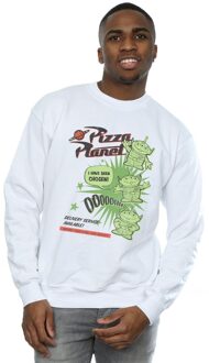 Disney Heren Toy Story 4 Pizza Planet Little Green Mannen Sweatshirt (Wit) - XL