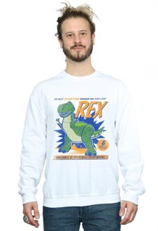 Disney Heren Toy Story 4 Rex angstaanjagend dinosaurus sweatshirt (Wit) - maat 4XL
