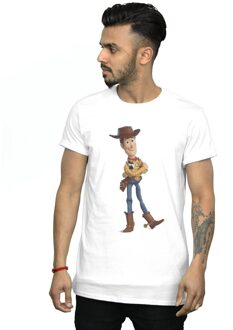 Disney Heren Toy Story 4 Sherrif Woody T-Shirt (Wit) - XL
