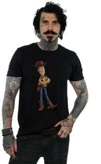 Disney Heren Toy Story 4 Sherrif Woody T-Shirt (Zwart) - maat 2XL