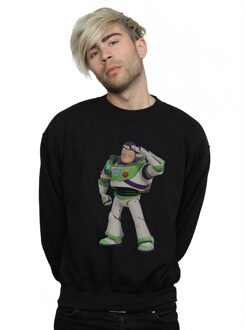 Disney Heren Toy Story Buzz Lightyear staand sweatshirt (Zwart) - maat M