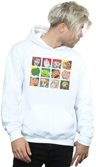 Disney Heren Toy Story Character Squares Hoodie (Wit) - maat 5XL