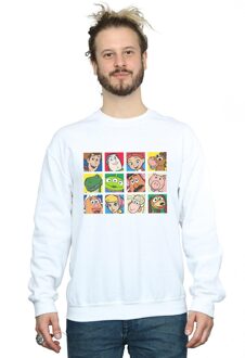 Disney Heren Toy Story Character Squares Sweatshirt (Wit) - 3XL