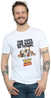 Disney Heren Toy Story Movie Poster T-Shirt (Wit)