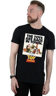 Disney Heren Toy Story Movie Poster T-Shirt (Zwart) - maat