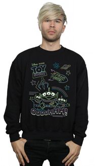Disney Heren Toy Story Neon Klein Groen Mannen Sweatshirt (Zwart) - maat