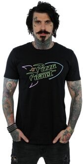 Disney Heren Toy Story Neon Pizza Planet T-Shirt (Zwart) - maat 3XL