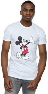 Disney Heren Traditioneel Golf Mickey Mouse Katoenen T-Shirt (Wit) - maat