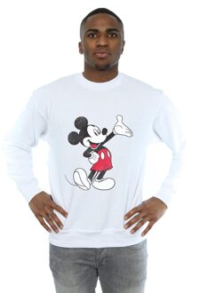 Disney Heren Traditioneel Golf Mickey Mouse Sweatshirt (Wit) - maat L