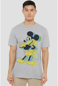 Disney Heren trippy mickey mouse t-shirt - maat XXXL Grijs