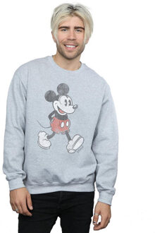 Disney heren wandelend mickey mouse sweatshirt Grijs - XXXL