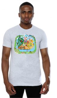 Disney Heren Zootropolis Stad T-Shirt (Heide Grijs) - 3XL