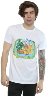 Disney Heren Zootropolis Stad T-Shirt (Wit) - 3XL