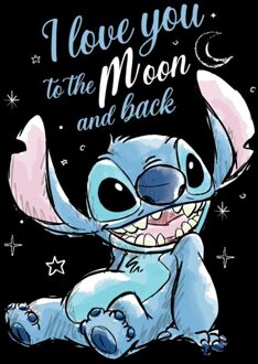 Disney I Love You To The Moon And Back Unisex T-Shirt - Black - L Zwart