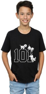 Disney Jongens 101 Dalmatiërs 101 Hondjes T-shirt (Zwart) - maat