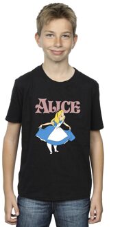 Disney Jongens Alice In Wonderland Take A Bow T-Shirt (Zwart) - maat