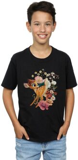 Disney Jongens Bambi Weide T-Shirt (Zwart) - maat 7-8J / 122-128cm