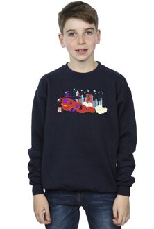 Disney Jongens Big Hero 6 Baymax Hiro Brug Sweatshirt (Marineblauw) Navy
