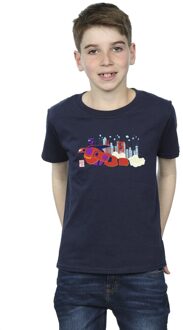 Disney Jongens Big Hero 6 Baymax Hiro Brug T-Shirt (Marineblauw) Navy - 12-13J / 152-158cm