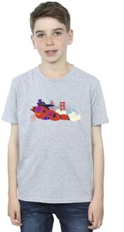 Disney Jongens Big Hero 6 Baymax Hiro Brug T-Shirt (Sportgrijs) Lichtgrijs - 12-13J / 152-158cm