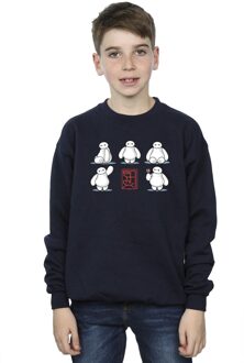 Disney Jongens Big Hero 6 Baymax Veel houdingen Sweatshirt (Marineblauw) Navy