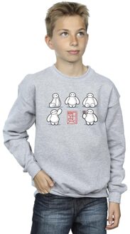 Disney Jongens Big Hero 6 Baymax Veel houdingen Sweatshirt (Sportgrijs) Lichtgrijs