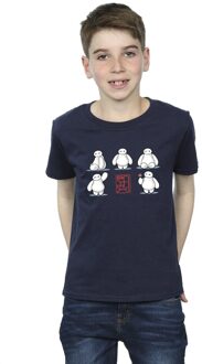 Disney Jongens Big Hero 6 Baymax Veel houdingen T-Shirt (Marineblauw) Navy - 3-4J / 98-104cm