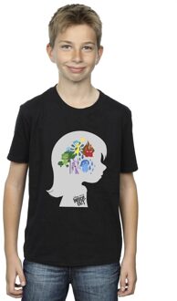 Disney Jongens Binnenste Buiten Hoofd Silhouet T-shirt (Zwart) - 7-8J / 122-128cm