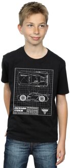 Disney Jongens Cars Jackson Storm Blauwdruk T-Shirt (Zwart) - 9-11J / 128cm-146cm