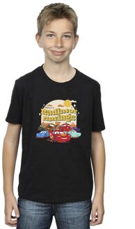 Disney Jongens Cars Radiator Springs Groep T-Shirt (Zwart) - 9-11J / 128cm-146cm