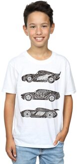 Disney Jongens Cars Tekst Racers T-Shirt (Wit)