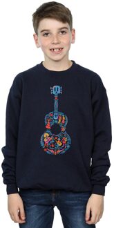 Disney Jongens Coco Gitaarpatroon Sweatshirt (Marineblauw) - maat 7-8J / 122-128cm Navy