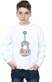 Disney Jongens Coco Gitaarpatroon Sweatshirt (Wit) - maat 12-13J / 152-158cm