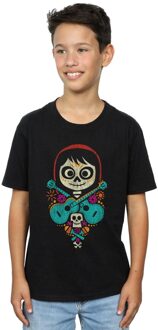Disney Jongens Coco Miguel Gekruiste Gitaren T-Shirt (Zwart) - maat 9-11J / 128cm-146cm