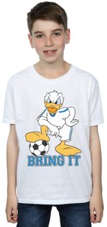 Disney Jongens Donald Duck Breng het T-shirt (Wit) - maat