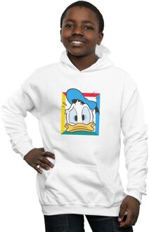 Disney Jongens Donald Duck Panicked Hoodie (Wit) - 7-8J / 122-128cm